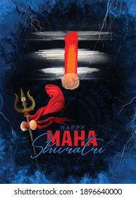 Illustration Of Lord Shiva For Maha Shivaratri Is A Hindu Festival With Hindi Message Har Har Mahadev On Mahashivratri 