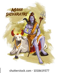 illustration of lord shiva for mahashivratri festival india