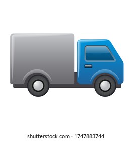 illustration of the lorry truck car icon on the white background