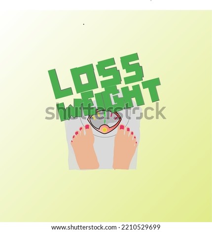 illustration of losing weight. I'm still too heavy