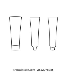 Illustration of lotion or cream tube