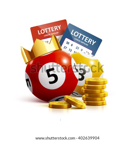 illustration of lottery icon realistic objects eps 10
