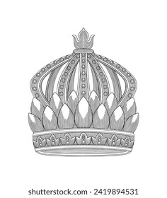 Illustration of the lotus crown. High Detailed Vector Art