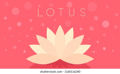 Illustration of a Lotus Design for Enlightenment and Purity Symbol