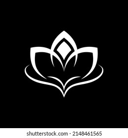 an illustration of a lotus logo with a unique variation, for a SPA company