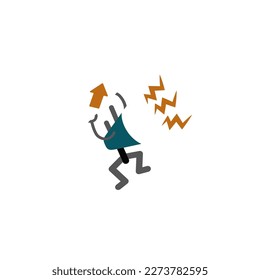 Illustration Of Loud Megaphone Speaking To Big Chat Box Making New Amazing Announcements. Strong Volume Bullhorn Drawing Giving Old Wonderful Advertisements.