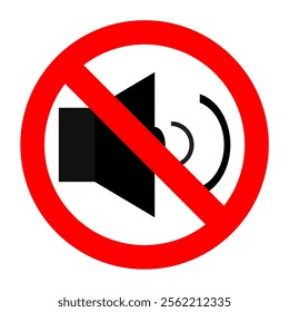 illustration of loud noises are prohibited