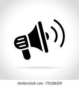 Illustration Of Loud Speaker Icon On White Background