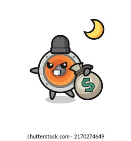 Illustration of loudspeaker cartoon is stolen the money , cute style design for t shirt, sticker, logo element