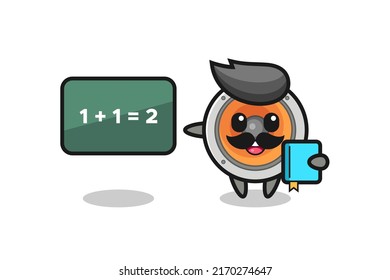 Illustration of loudspeaker character as a teacher , cute style design for t shirt, sticker, logo element