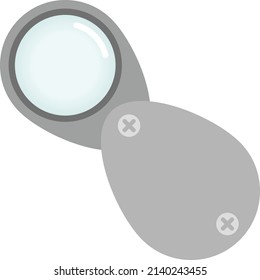 Illustration of loupe for jewel appraisal