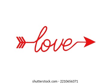 Illustration of a love arrow
