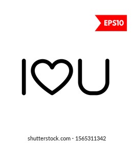 illustration of love flat icon