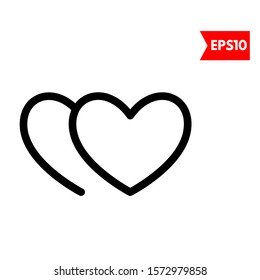 illustration of love flat icon
