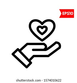 illustration of love flat icon
