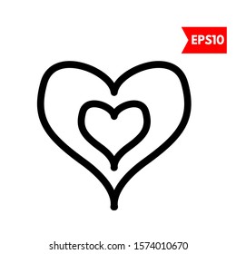 illustration of love flat icon