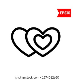 illustration of love flat icon