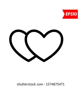 illustration of love flat icon