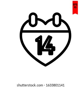 illustration of love flat icon