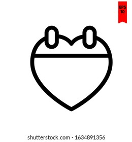 illustration of love flat icon
