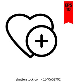 illustration of love flat icon