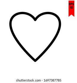 illustration of love flat icon