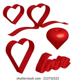 An Illustration of LOVE Happy Valentines day card designs