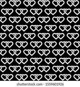 Illustration love heart pattern in the shape white background vector design