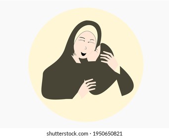 illustration i love mom in the vector