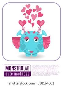 Illustration of a love monster