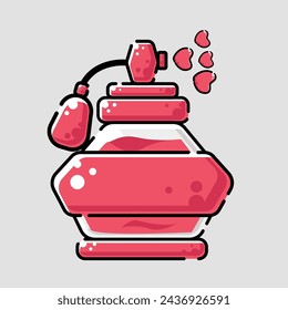 illustration love perfume wedding ornament