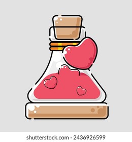 illustration love potion wedding ornament