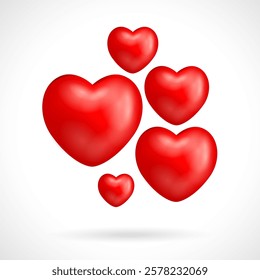 illustration of love and romance heart greetings background for Happy Valentine's Day