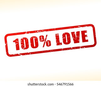 Illustration of love text 