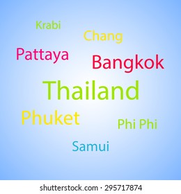 Illustration of love for Thailand. I love Thailand