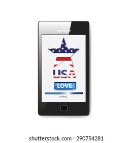 illustration. love USA