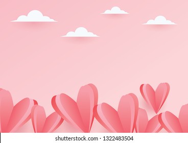 Illustration of love and valentine day design concept. Vector Illustration