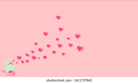 illustration of love and valentine day. Vector symbols of love for Happy Women's, Mother's, Valentine's Day, birthday greeting card design. vector valentine day pixel art and pixel art background