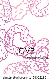Illustration of love and valentine, digital style, vector background.