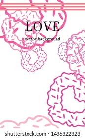 Illustration of love and valentine, digital style, vector background.
