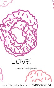 Illustration of love and valentine, digital style, vector background.