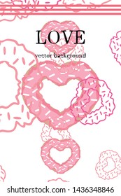 Illustration of love and valentine, digital style, vector background.
