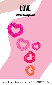 Illustration of love and valentine, digital style, vector background.