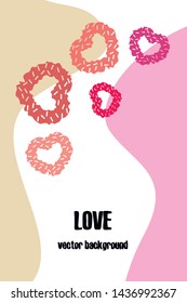 Illustration of love and valentine, digital style, vector background.