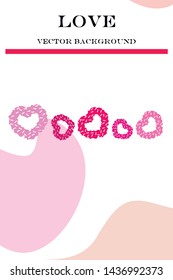 Illustration of love and valentine, digital style, vector background.