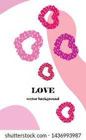 Illustration of love and valentine, digital style, vector background.