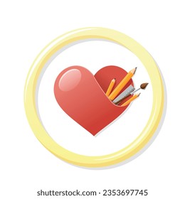 Ilustración para los amantes de la creatividad y el dibujo