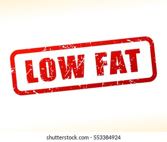 Illustration of low fat text buffered on white background