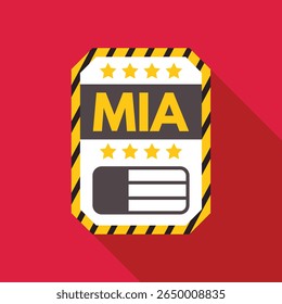 Illustration of a luggage tag representing missing luggage at the airport, a common problem for travelers