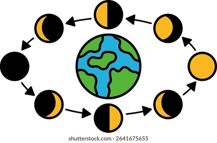 illustration of a lunar cycle